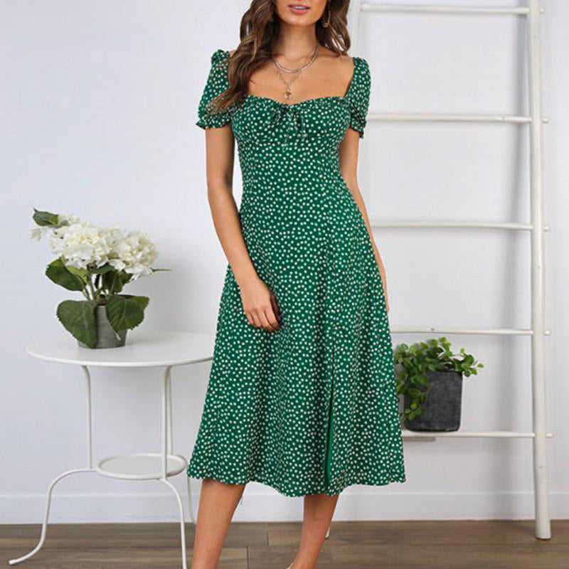 Emerald Daisy Midi Dress