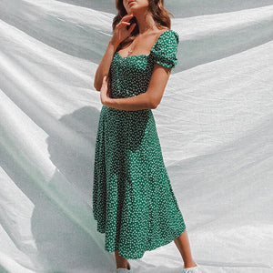 Emerald Daisy Midi Dress