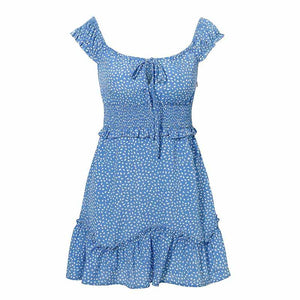 Summer Picnic Blue Sky Mini Dress