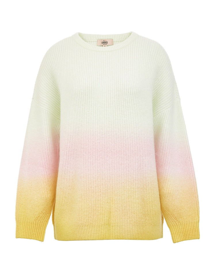 Pink Tint Soft Gradient Sweater