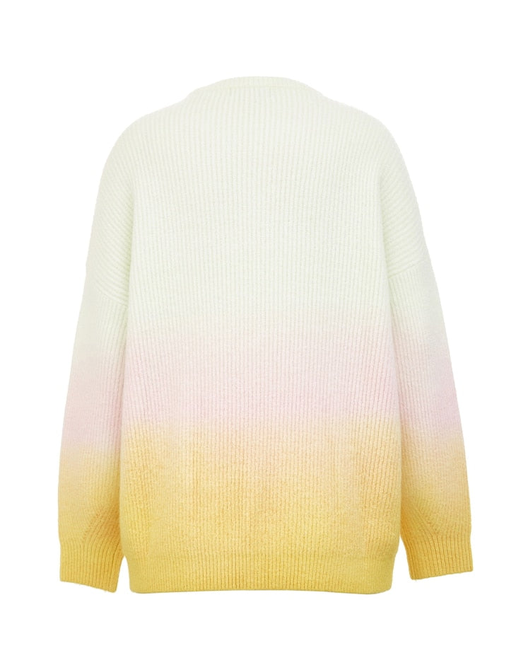 Pink Tint Soft Gradient Sweater