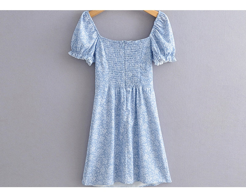Summer Picnic Baby's Breath Mini Dress