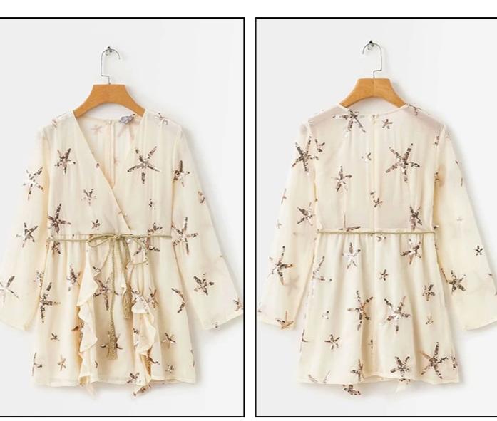 Starfish Sequin Sash Mini Dress