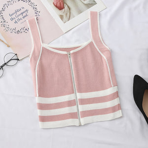Sweet Pastel Knitted Crop Top