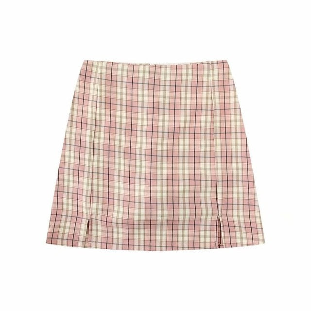 Polly Plaid Mini Skirt
