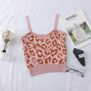 Sweet Leopard Knitted Top